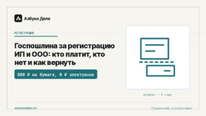 Госпошлина за регистрацию ИП и ООО: кто платит, кто нет и как вернуть
