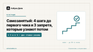 Самозанятый: 4 шага до первого чека и 3 запрета, которые узнают потом