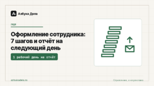 Оформление сотрудника: 7 шагов и отчёт на следующий день