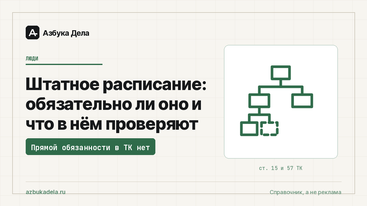 Штатное расписание: обязательно ли оно и что в нём проверяют