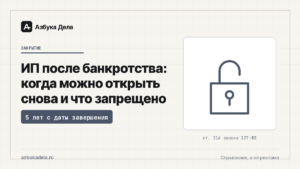 ИП после банкротства: когда можно открыть снова и что запрещено