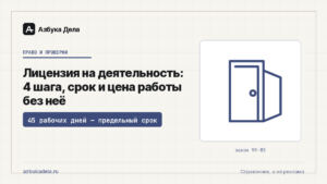 Лицензия на деятельность: 4 шага, срок и цена работы без неё
