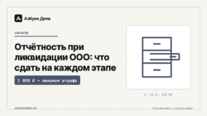 Отчётность при ликвидации ООО: что сдать на каждом этапе