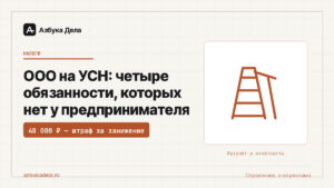 ООО на УСН: четыре обязанности, которых нет у предпринимателя