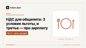 НДС для общепита: 3 условия льготы, и третье — про зарплату